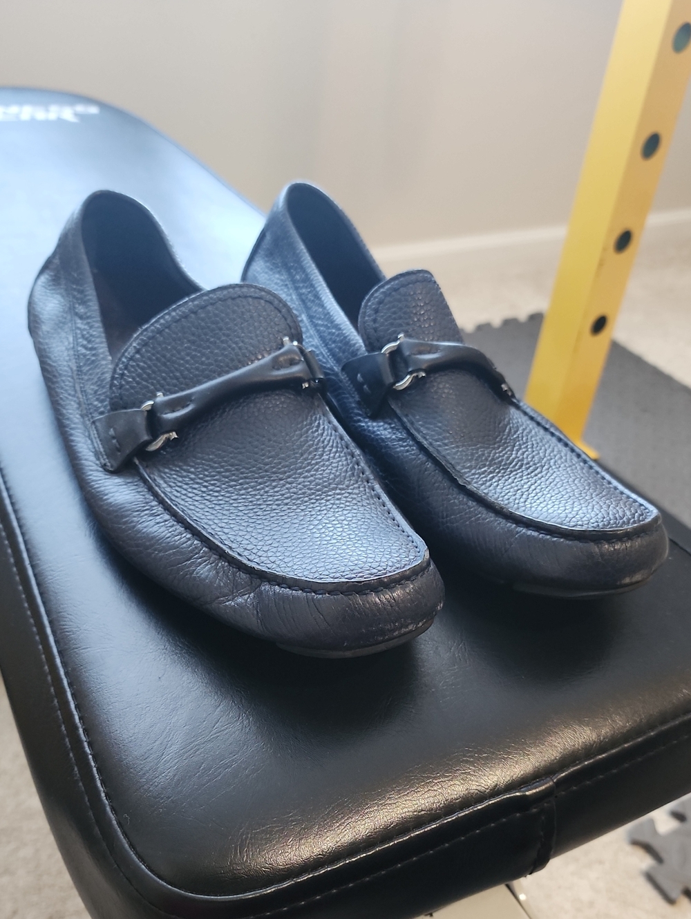 Men's Royal blue Leather Bit Loafers